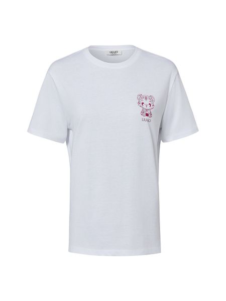 Liu Jo Collection Koszulka Kobiety Bawełna (100%) biały, XL. Białe t-shirty damskie Liu Jo Collection, xl, z aplikacjami, z bawełny, bez kołnierzyka. Za 299.95 zł.