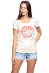MUSTANG T SHIRT DAMSKI Alexia C Print 1009394 3248. Białe t-shirty damskie Mustang, s, bez wzorów, bez kołnierzyka. W wyprzedaży za 39.99 zł.