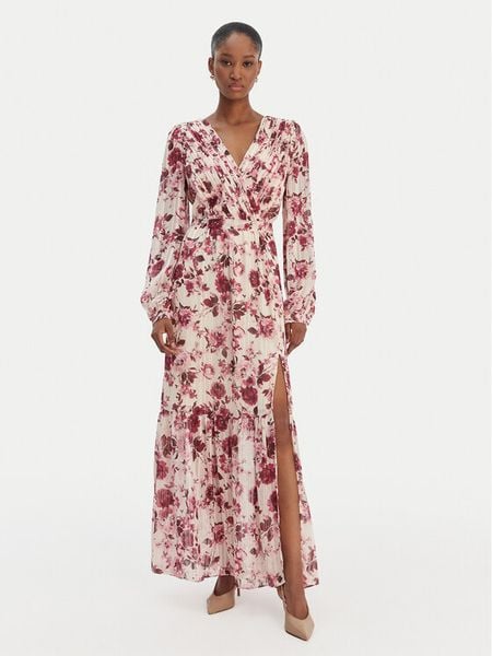 Guess Sukienka wieczorowa W6RK39 WJ712 Écru Regular Fit. Sukienki damskie Guess, s, z aplikacjami, z syntetyku, wizytowe, bez kołnierzyka, bez ramiączek. Za 694.99 zł.