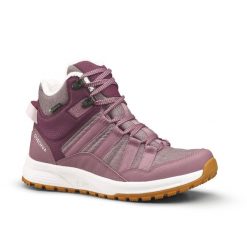 Buty turystyczne damskie Quechua NH500 Mid wodoodporne. Czarne obuwie trekkingowe damskie QUECHUA, na zimę. Za 229.99 zł.