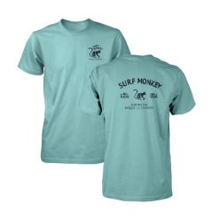 Koszulka z Bawełny Organicznej - No Plastic - Krótki Rękaw / Dorośli (Aqua). Niebieskie t-shirty damskie SURF MONKEY, m, bez wzorów, z bawełny, bez kołnierzyka. Za 149.95 zł.