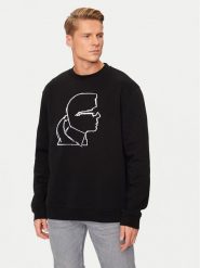 KARL LAGERFELD Bluza 705445 544908 Czarny Regular Fit. Czarne bluzy bez kaptura męskie Karl Lagerfeld, m, z bawełny. Za 359.99 zł.