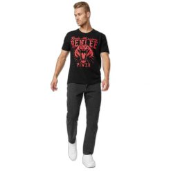 T-shirt o klasycznym kroju Benlee Tigerpower. Czarne t-shirty męskie Benlee, m, bez wzorów, z bawełny, bez kołnierzyka. Za 135.00 zł.