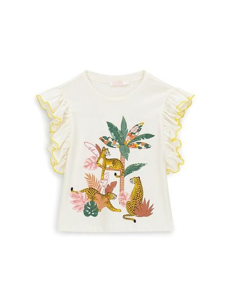 Original Marines T-Shirt DFP3141CF Biały Regular Fit. Białe koszulki dziewczęce Original Marines, bez wzorów, z bawełny, bez ramiączek. Za 39.99 zł.