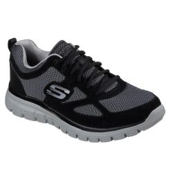 Buty sportowe męskie Skechers Burns Agoura. Czarne buty sportowe na co dzień męskie Skechers, z materiału, bez zapięcia. Za 199.99 zł.