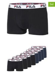 Fila Bokserki (8 par) w kolorze czarnym i granatowym rozmiar: S. Czarne bokserki męskie Fila, bez wzorów. Za 173.99 zł.