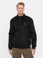 Guess Kurtka przejściowa M4RL09 WFW52 Czarny Regular Fit. Czarne kurtki męskie Guess, m, z aplikacjami, z syntetyku, bez kaptura. Za 579.99 zł.