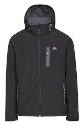 Kurtka turystyczna męska Trespass Accelator II softshell 8K. Czarne kurtki softshell damskie Trespass, l, bez wzorów, z poliesteru, bez kaptura. Za 283.49 zł.