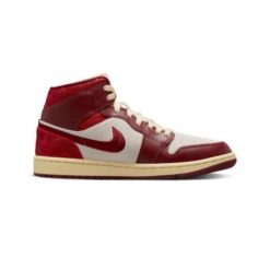 Buty sportowe Air Jordan 1 Mid SE. Czerwone buty sportowe na co dzień damskie Jordan, bez zapięcia. Za 609.99 zł.