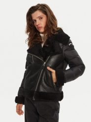 Blauer Kożuch 24WBLDL01417 Czarny Regular Fit. Czarne futra damskie Blauer, xl. Za 4,449.00 zł.