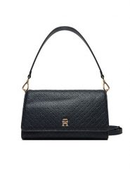 Tommy Hilfiger Torebka AW0AW16933 Granatowy. Niebieskie torebki klasyczne damskie Tommy Hilfiger, bez wzorów, ze skóry, bez dodatków. Za 379.99 zł.