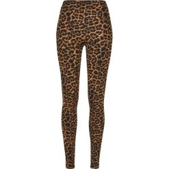Miękkie Legginsy Damskie Z Nadrukiem Lamparta. Brązowe legginsy damskie Urban Classics, xs, bez wzorów. Za 94.99 zł.