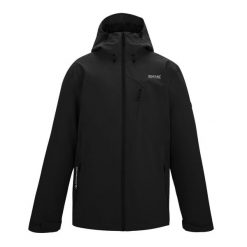 Męska Kurtka Wodoodporna Oklarna. Czarne kurtki męskie Regatta, m, bez wzorów, sportowe, bez kaptura. Za 399.99 zł.