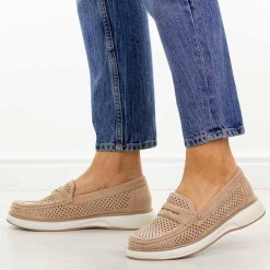 Nude ażurowe mokasyny damskie Sergio Leone Mk098H. Mokasyny damskie Sergio Leone, z jeansu. Za 149.00 zł.
