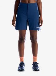 Spodenki damskie Berghaus Kinnivie Trail Short Af. Niebieskie szorty damskie Berghaus, bez wzorów, z materiału, klasyczne. Za 340.99 zł.