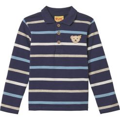 Koszulka polo w kolorze granatowo-beżowym. Brązowe t-shirty chłopięce Steiff, z aplikacjami, bez ramiączek. W wyprzedaży za 58.95 zł.