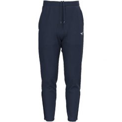 Spodnie do biegania Mizuno RB. Niebieskie spodnie sportowe męskie Mizuno, z materiału. Za 163.00 zł.