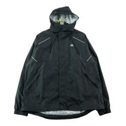 Second life - Kurtka przeciwwiatrowa męska Regular fit Y2K czarna - Stan dobry. Czarne kurtki męskie Adidas, l, bez wzorów, z materiału, eleganckie, bez kaptura. Za 190.96 zł.
