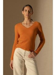 Perfect Cashmere Kaszmirowy sweter "Shannon" w kolorze pomarańczowym rozmiar: L. Pomarańczowe swetry klasyczne damskie Perfect Cashmere, l, z kaszmiru, bez kołnierzyka. Za 362.95 zł.