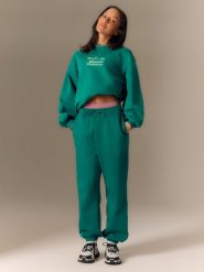 4F Bluza dresowa loose bez kaptura damska - zielona XS. Zielone bluzy bez kaptura damskie 4f, xs, z dresówki. Za 169.99 zł.