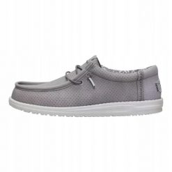 HeyDude Męskie Mokasyny Wally Perforated. Szare mokasyny męskie Hey dude, z materiału. Za 289.00 zł.