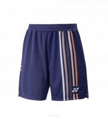Spodenki tenisowe Yonex Knit Shorts. Niebieskie szorty męskie YONEX, bez wzorów, z materiału, sportowe. Za 367.99 zł.