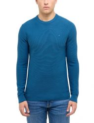 Męski Sweter Mustang Style Elliot Dark Blue 1017412 5232. Niebieskie swetry męskie Mustang, l, bez wzorów, bez kołnierzyka. Za 119.99 zł.