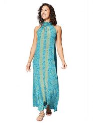 Ipanima Sukienka w kolorze niebiesko-żółtym rozmiar: 34-40. Niebieskie sukienki damskie Ipanima, na co dzień, bez wzorów, bez kołnierzyka, bez ramiączek, maxi, proste. Za 78.99 zł.