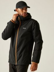 Regatta Kurtka przeciwdeszczowa "Caspen" w kolorze czarnym rozmiar: 3XL. Czarne kurtki outdoor męskie Regatta, m, bez wzorów, bez kaptura. Za 105.63 zł.