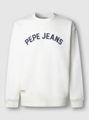 Pepe Jeans Bluza "Gio" w kolorze białym rozmiar: XXL. Białe bluzy bez kaptura męskie Pepe Jeans, xxl, z bawełny. Za 157.35 zł.
