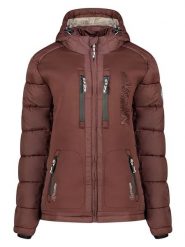 Geographical Norway Kurtka zimowa "Beachwood" w kolorze brązowym rozmiar: XXL. Brązowe kurtki damskie Geographical Norway, na zimę, xxl, z aplikacjami, z puchu, bez kaptura. Za 278.45 zł.