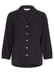 MOSS COPENHAGEN Bluzka w kolorze ciemnofioletowym rozmiar: XL. Różowe bluzki damskie MOSS COPENHAGEN, xl, bez wzorów, bez kołnierzyka, bez ramiączek. Za 127.35 zł.