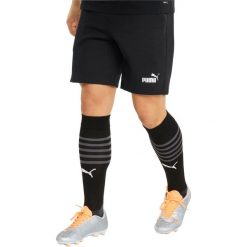 Spodenki męskie Puma Teamfinal Casuals Shorts. Czarne szorty męskie Puma, z bawełny, bez kołnierzyka. Za 79.90 zł.
