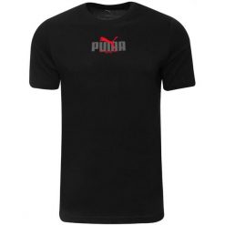 Koszulka na co dzień Męska Puma T-Shirt Bawełniana Sportowa. Czarne t-shirty męskie Puma, m, bez wzorów, z bawełny, bez kołnierzyka. Za 99.00 zł.