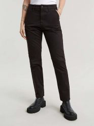 G-Star Spodnie chino w kolorze czarnym rozmiar: W24/L32. Czarne spodnie materiałowe damskie G-Star, z aplikacjami, retro. Za 166.88 zł.