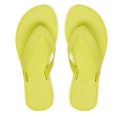 Japonki Tommy Hilfiger. Żółte klapki damskie Tommy Hilfiger, bez wzorów, bez obcasa. Za 189.99 zł.