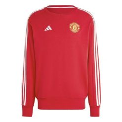 Bluza Manchester United DNA 2024/25. Czerwone bluzy bez kaptura męskie Adidas, s, z dresówki. Za 258.00 zł.