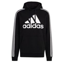 Adidas BL3S Fleece Hoodie, męska bluza. Białe bluzy bez kaptura męskie Adidas, bez wzorów, z bawełny, sportowe, bez kołnierzyka, bez ramiączek. Za 222.00 zł.