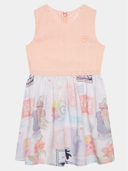 Guess Sukienka codzienna K4GK11 KC7Z0 Pomarańczowy Regular Fit. Brązowe sukienki niemowlęce Guess, z aplikacjami, z syntetyku, bez ramiączek. Za 199.99 zł.