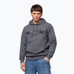 Bluza męska Pitbull MC Sweatshirt Hooded. Szare bluzy z kapturem męskie PITBULL, l, z bawełny. Za 239.99 zł.