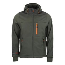 Kurtka softshell z kapturem Peak Mountain Cabra. Niebieskie kurtki męskie Peak Mountain, l, bez wzorów, z elastanu, z kapturem. Za 289.00 zł.