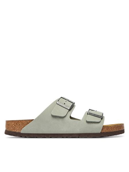 Birkenstock Klapki Arizona 1032820 Zielony jasny. Zielone klapki damskie Birkenstock, bez wzorów, ze skóry, bez obcasa. Za 549.99 zł.