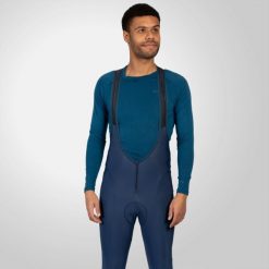 Legginsy na ramiączkach Endura FS260-Pro Thermo II. Niebieskie szorty męskie ENDURA, na jesień, bez wzorów, z materiału, wizytowe. Za 531.35 zł.