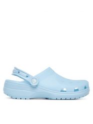 Crocs Klapki Classic Frosted Clog 210928 Błękitny. Niebieskie klapki damskie Crocs, bez wzorów, z tworzywa sztucznego, bez obcasa. Za 239.99 zł.
