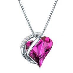 Rafaela Donata Naszyjnik srebrny Serce srebro wysokiej próby zdobiony kryształkami Swarovski® srebrny Naszyjniki 1 ct Damski. Szare naszyjniki damskie Rafaela Donata, srebrne. Za 318.99 zł.