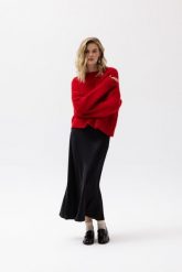 SATYNOWA SPÓDNICA JULITA CZARNA XL - Flawless. Czarne spódniczki damskie Flawless, na zimę, uniwersalny, bez wzorów, z gumy, eleganckie, maxi, dopasowane. Za 429.00 zł.