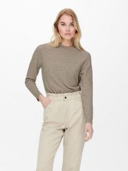 ONLY Sweter "Rica" w kolorze szarobrązowym rozmiar: M. Brązowe swetry klasyczne damskie Only, m, bez kołnierzyka. Za 57.06 zł.