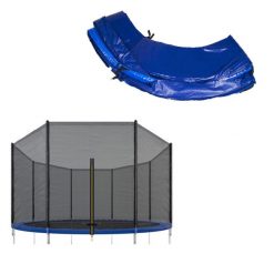 Siatka do trampoliny zewnętrzna z osłoną na sprężyny 460 cm 15 FT 10 słupków. Niebieskie torby sportowe damskie SPRINGOS, z materiału. Za 349.95 zł.