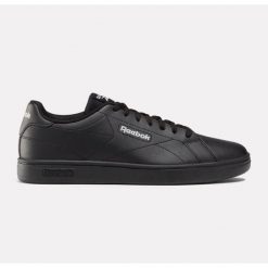 Buty Reebok Court Clean 100074370 czarne. Czarne buty sportowe na co dzień męskie z gumy, bez zapięcia. Za 354.72 zł.