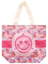 Zwillingsherz Torba materiałowa "Happiness Floral" w kolorze jasnoróżowym - 45 x 38 x 17 cm rozmiar: onesize. Różowe shopper bag damskie Zwillingsherz, bez wzorów, z materiału, na ramię, bez dodatków. Za 114.44 zł.